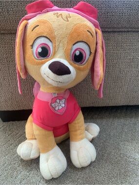 Nickelodeon Skye Plush Dog Toy in Pink and Cream